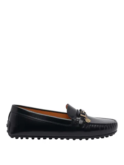 Tod's Women's City Gommino Leather Loafers In Black