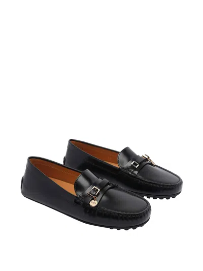 Tod's Women's City Gommino Leather Loafers In Black