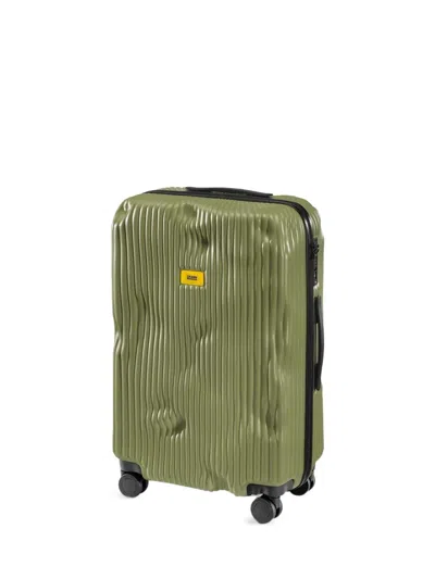 Crash Baggage Medium Stripe Ribbed-texture Holdall In Green