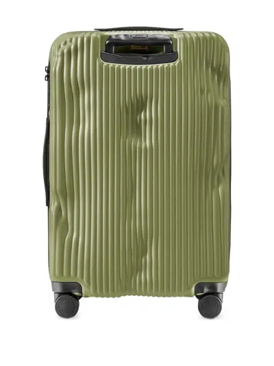 Crash Baggage Medium Stripe Ribbed-texture Holdall In Green