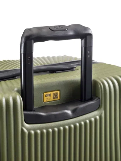 Crash Baggage Medium Stripe Ribbed-texture Holdall In Green