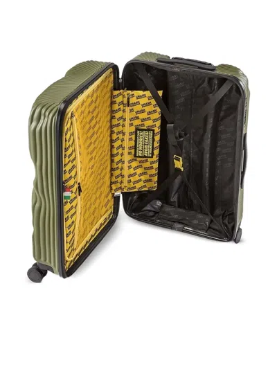 Crash Baggage Medium Stripe Ribbed-texture Holdall In Green