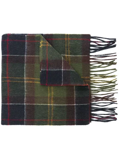 Barbour Acrylic Scarf With Check Pattern In Multi