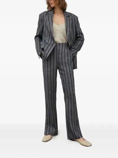 Day Birger Et Mikkelsen Vertical Stripes Pants In Gray