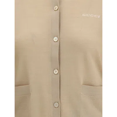 Gucci Cashmere Women's Cardigan In Sand