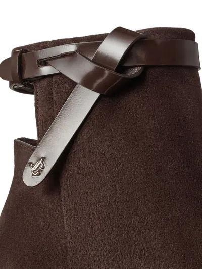 Jimmy Choo Suede Stiletto Ankle Boots With Pointed Toe In Multi