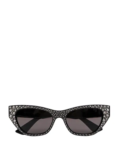 Alexander Mcqueen Women Acetate Sunglasses With Rhinestones Detail
