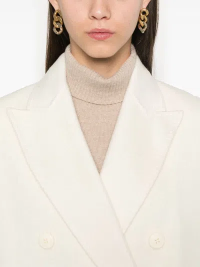 Paltò Arianna Wool Coat In White