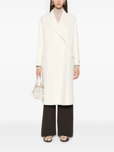 Paltò Arianna Wool Coat In White