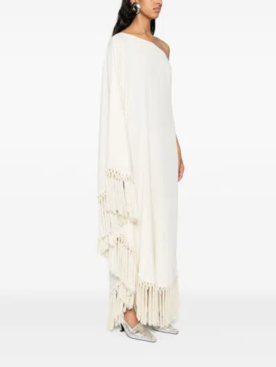 Taller Marmo Arno Fringed Long Dress In Neutral