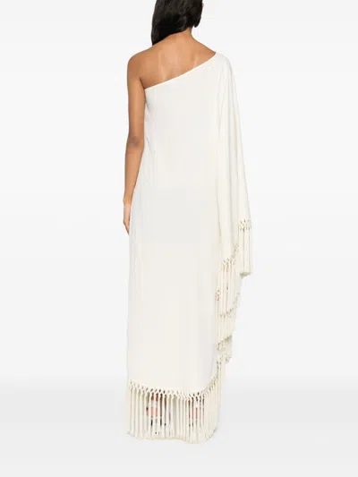Taller Marmo Arno Fringed Long Dress In Neutral