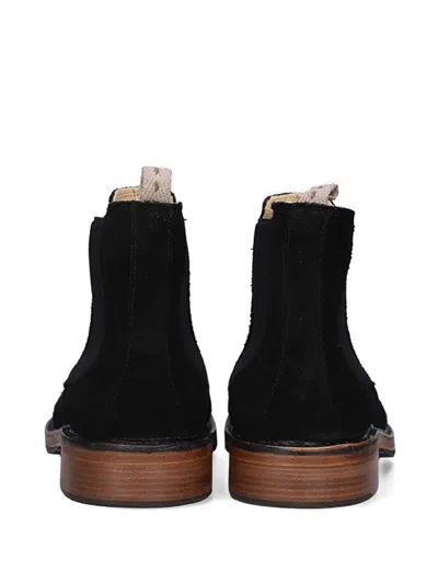 Astorflex Elastic-panel Suede Boots In Black