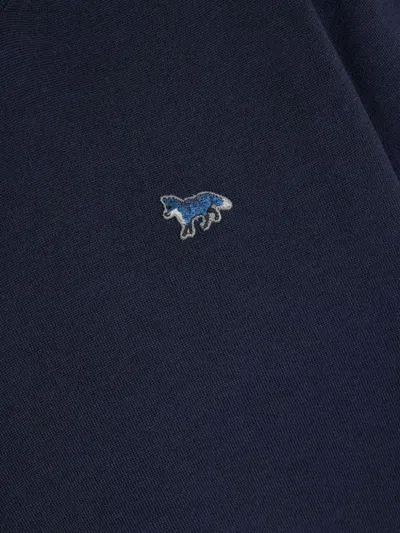 Maison Kitsuné W Baby Fox Patch Regular Jumper In Blue