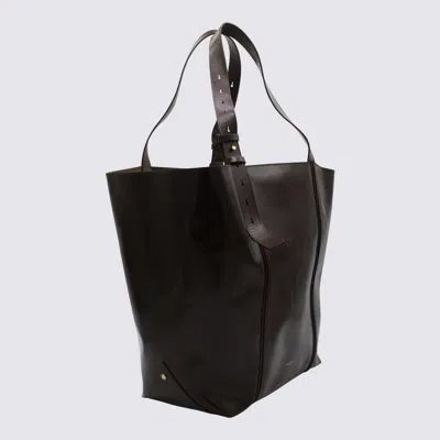 Golden Goose Deluxe Brand Dark Brown Leather 24.7 Shopping Bag