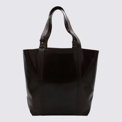 Golden Goose Deluxe Brand Dark Brown Leather 24.7 Shopping Bag