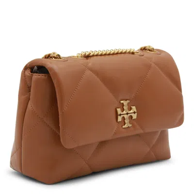 Tory Burch Brown Leather Kira Diamond Small Shoulder Bag