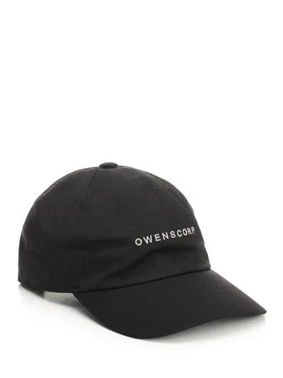 Rick Owens Baseball Hat With Embroidery Logo Hats Black