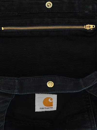 Carhartt Bayfield Tote In Denim Nero Uomo In Black