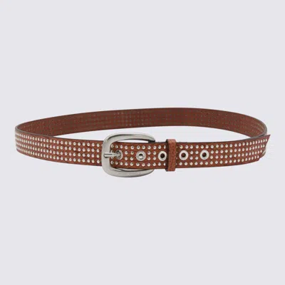 Golden Goose Leather Studded Adjustable Length Belts