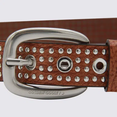 Golden Goose Leather Studded Adjustable Length Belts