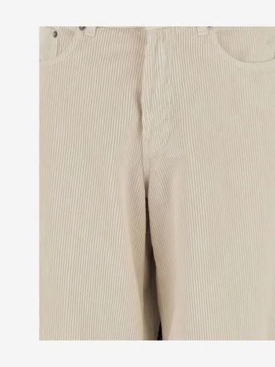 Haikure Oversized Velvet Trousers Belt Loops In Brown