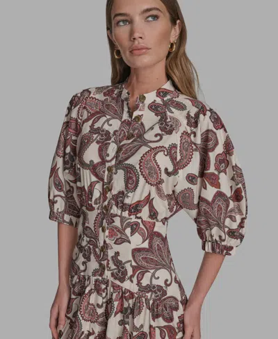 Bcbg Women's Paisley Print Button-front Minidress In Neutral