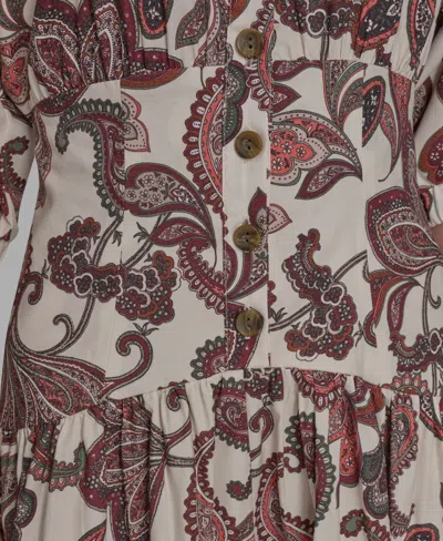 Bcbg Women's Paisley Print Button-front Minidress In Neutral