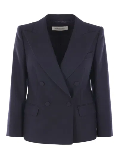 Dries Van Noten Structured Jacket With Chest And Flap Pockets In Blue