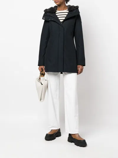 Woolrich Boulder Parka Coat In Blue