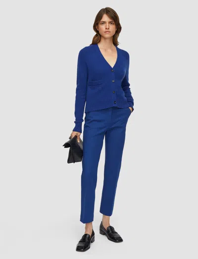 Joseph Open Cashmere Cardigan In Blue
