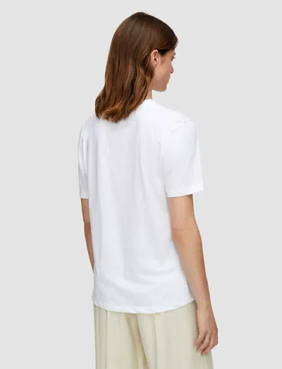 Joseph Cotton Silk Jersey T-shirt In White