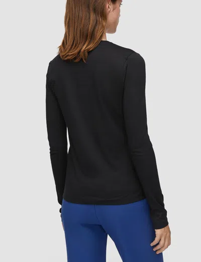 Joseph Cotton Silk Jersey Long Sleeve T-shirt In Black