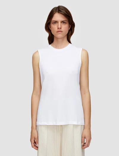 Joseph Cotton Silk Jersey Tank Top In White