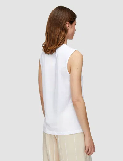 Joseph Cotton Silk Jersey Tank Top In White