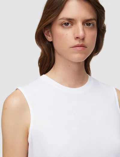 Joseph Cotton Silk Jersey Tank Top In White