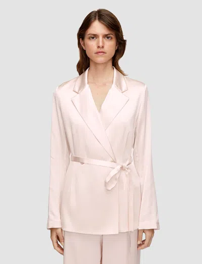 Joseph Joubert Silk Satin Jacket In Pink