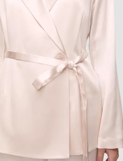Joseph Joubert Silk Satin Jacket In Pink