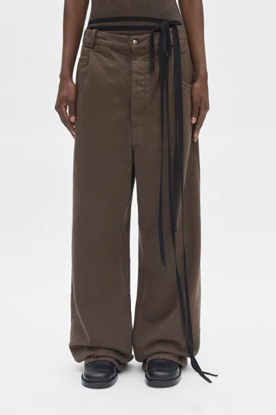 Ann Demeulemeester Polly 5 Pocket High Comfort Jeans In Brown