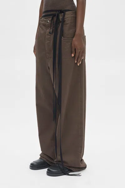 Ann Demeulemeester Polly 5 Pocket High Comfort Jeans In Brown