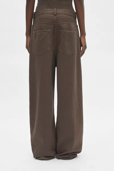 Ann Demeulemeester Polly 5 Pocket High Comfort Jeans In Brown