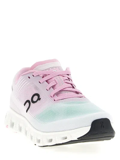 On Gradient Design Sneakers With Segmented White Sole In Pink