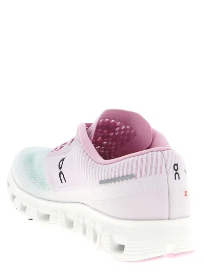 On Gradient Design Sneakers With Segmented White Sole In Pink