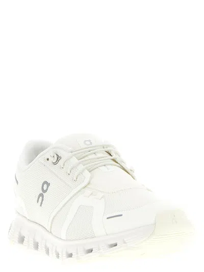 On Cloud 5 Rubber-trimmed Recycled Mesh Running Sneakers In White
