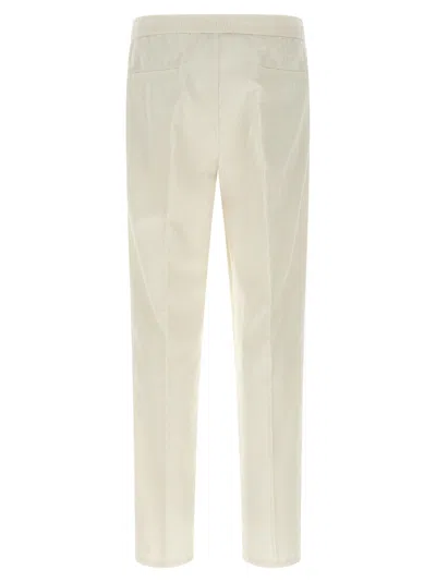 Brunello Cucinelli Corduroy Trousers Pants White In Neutral