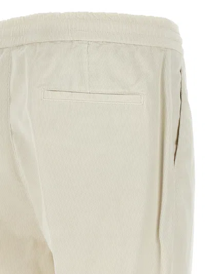 Brunello Cucinelli Corduroy Trousers Pants White In Neutral