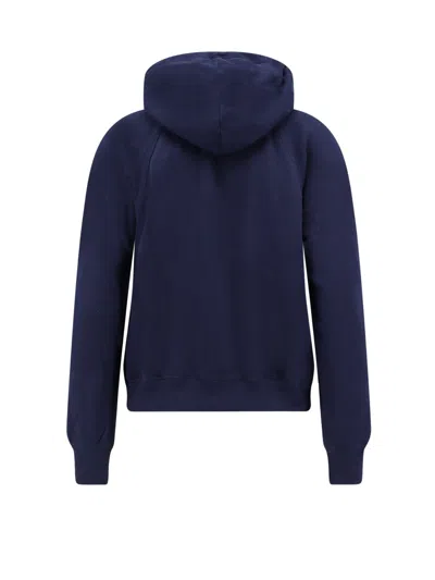 Polo Ralph Lauren Shrunken Fit Fleece Hoodie In Blue