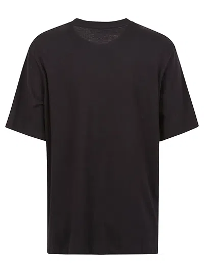 Majestic Cotton Crewneck Top In Black