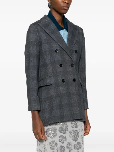 Circolo 1901 Cotton Double-breasted Jacket In Multi