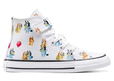 Pre-owned Converse Chuck Taylor All Star Easyon Hi Bluey All Over Print Sneakers In Whiteblack In Multi