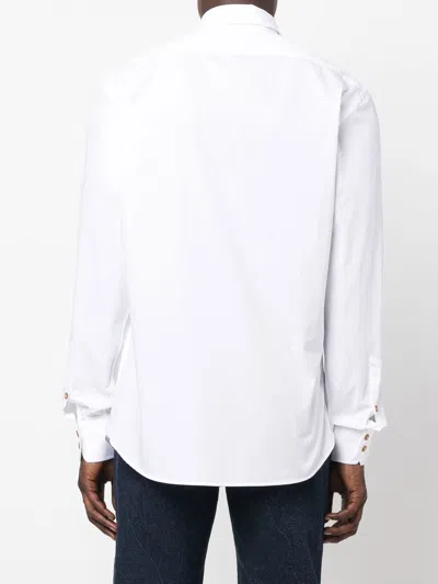 Vivienne Westwood Shirt With Subtle Orb Embroidery And Tailored Fit In White